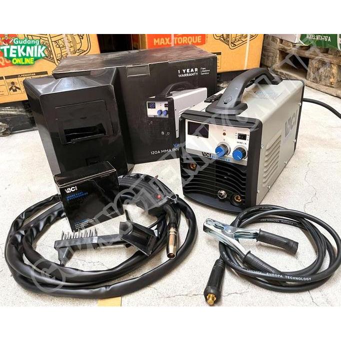 URGAN Mesin Las MIG VICI EASY MIG 1.0 120A Tanpa GAS CO2 / Mesin Las Listrik MIG Trafo Travo Las Inv