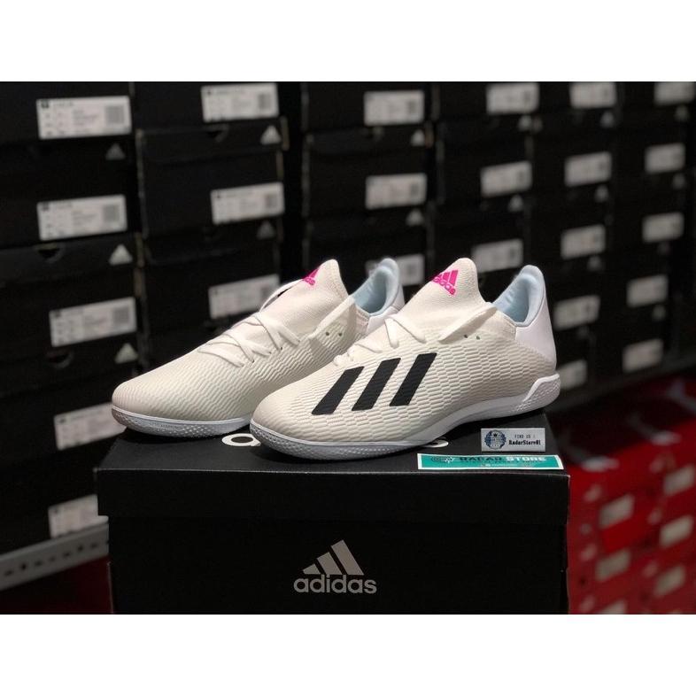 CUCI GUDANG Sepatu Futsal Adidas X 19.3 in White pink EG7153 Original BNIB