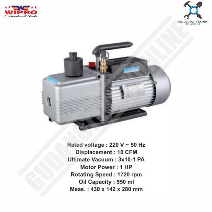 ORIZA Mesin Vacuum Pump WIPRO VP42 / Pompa Fakum Vacum Vakum WIPRO 1 HP