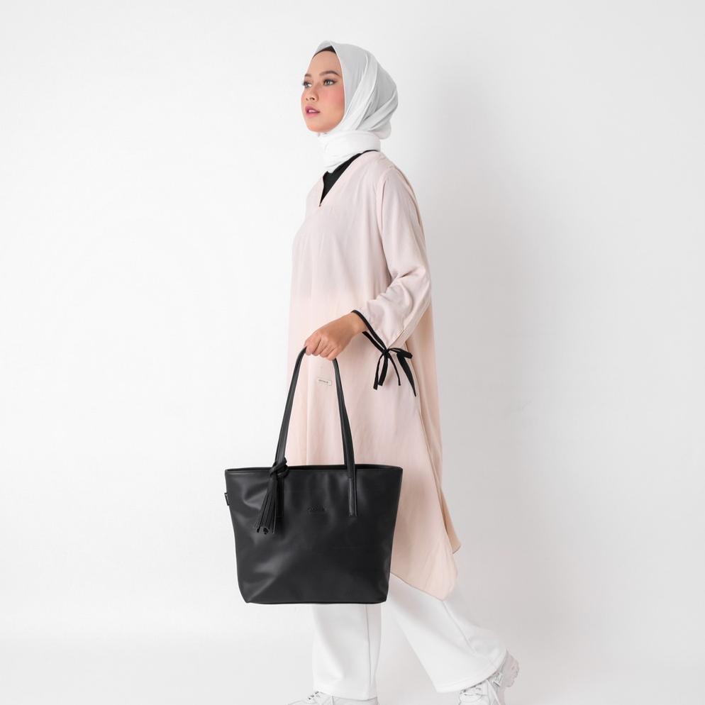 HOT PRODUCT Pamole - Tote Bag Wanita Bahan Kulit Sintetis Penutup Resleting - Volen Series