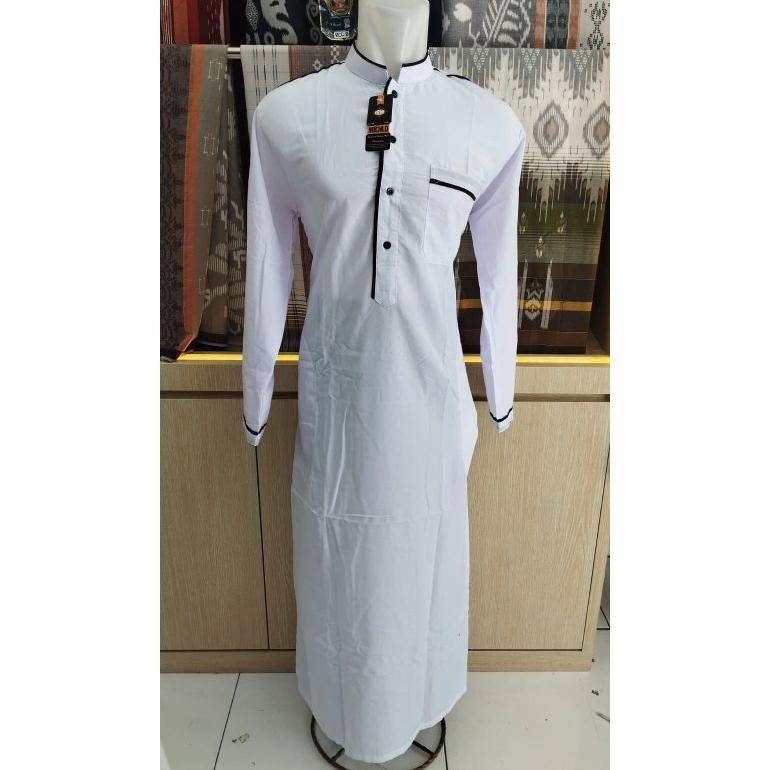 HOT PRODUCT (COD) JUBAH GAMIS MUSLIM KANCING PUTIH MICHLO PRIA ANAK LAKI LAKI UMUR USIA 2-14 TAHUN R