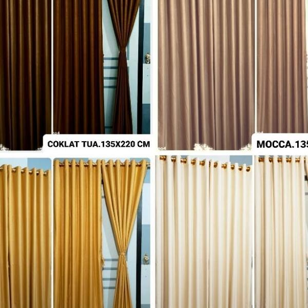 Bisa Cod Gorden Polos Emboss Coklat Tua Muda Gold Mocca Milo Cream Crem Krem Ring 12 Minimalis Murah