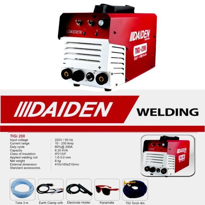 ORIZA Mesin Las DAIDEN TIG 200 AC DC / Travo Trafo Las Inverter 200 DAIDEN