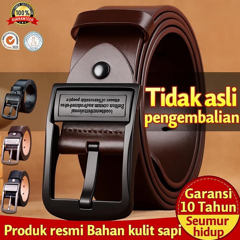 100% Aman [Tali Kulit 100% Asli] Sabuk Pria/Ikat Pinggang Pria/Sabuk Kulit Pria/Sabuk Pinggang Pria/