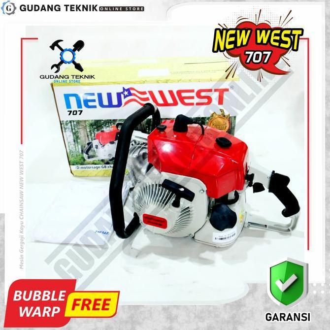 TERAR Chainsaw Mesin Gergaji Kayu Chainsaw New West 707 Mesin Only Dan Set