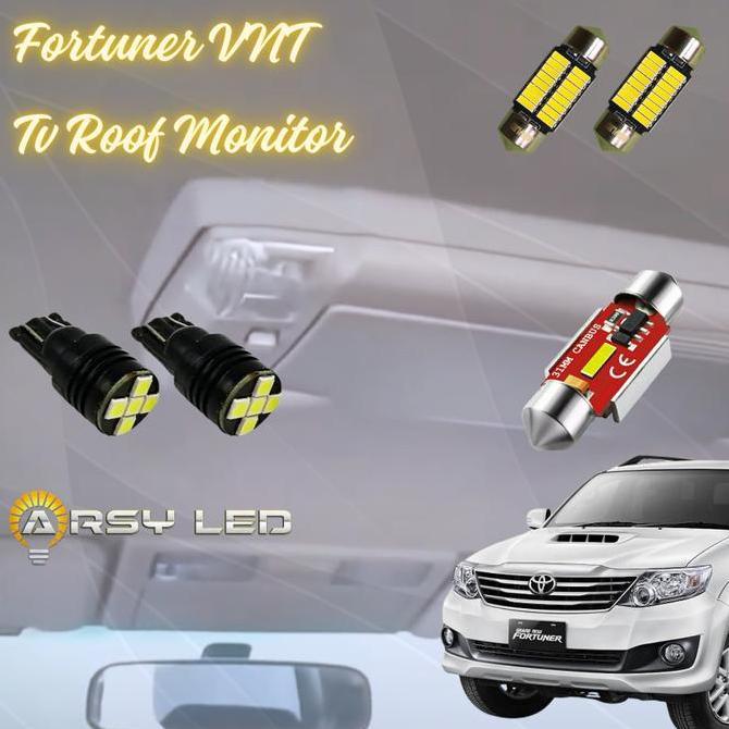 Arsyled Lampu Led Plafon Kabin Mobil Fortuner Vnt 2012 2015 Isi 5 Buah Tv Monitor Xtrime Bright Car
