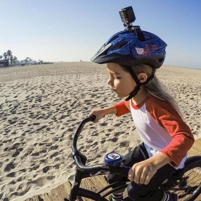 Gopro Vented Strap Mount Original For Helmet Helm Helem Sepeda/Bike