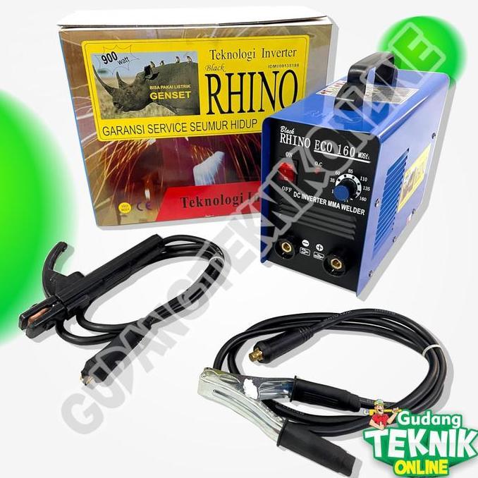 TERAR Mesin Las ECO160 BIRU MMA 160A RHINO 900Watt / Mesin Las Listrik ECO 160 Trafo Travo Trapo Las