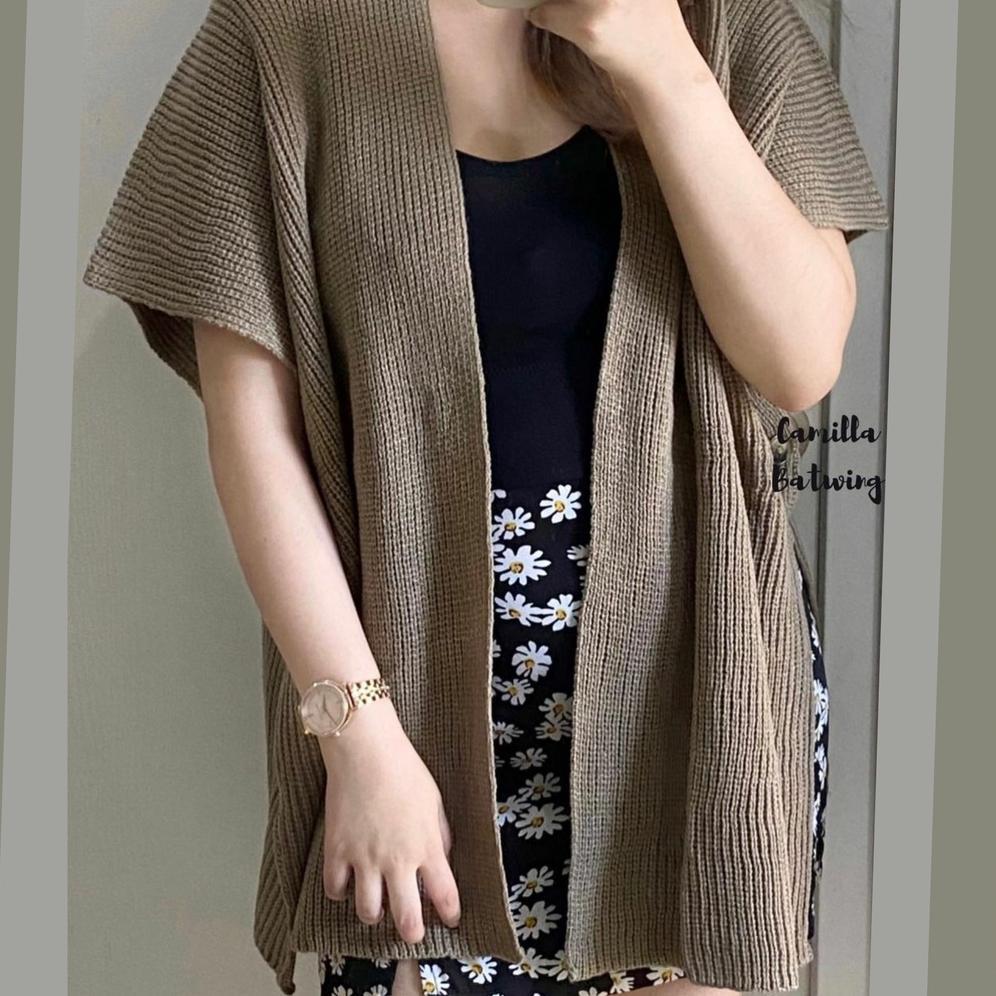 Viral  Outer Rajut Camilla Batwing Premium 18 Warna