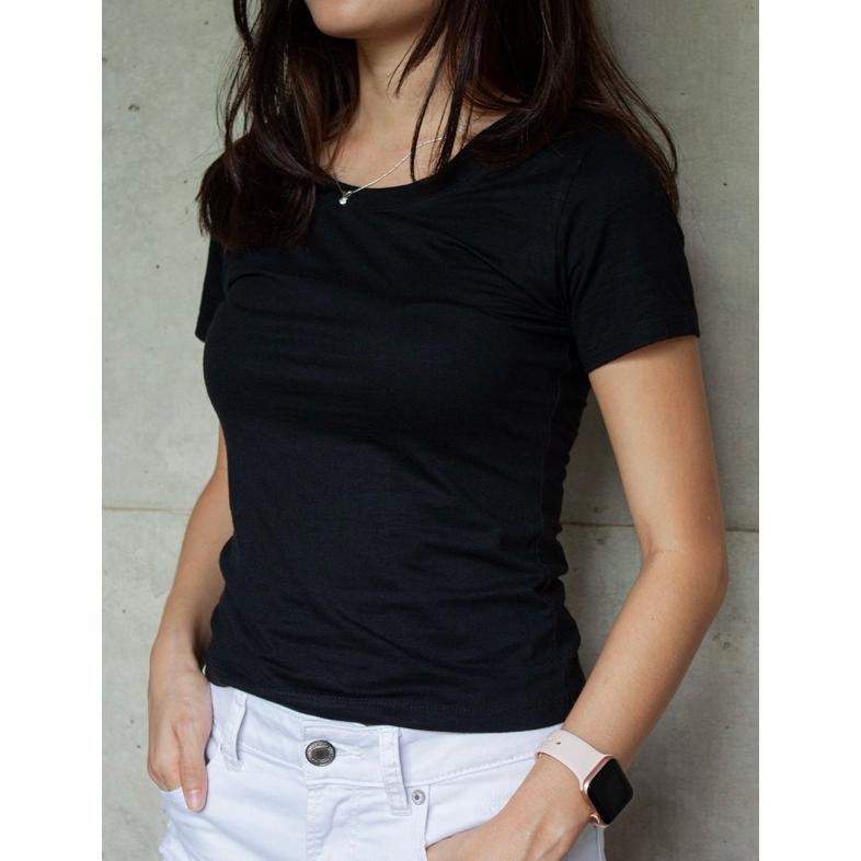 Limited Lexy Fashion - Taeyeon Basic Slim Fit T-Shirt Kaos Pendek Crop Top Wanita Polos