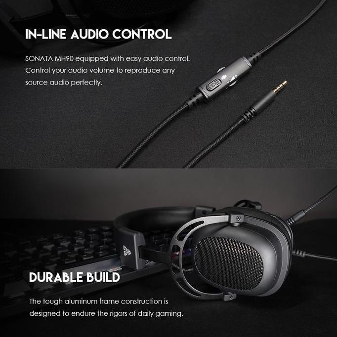 Fantech MH90 SONATA Headset Gaming Wired Detachable Microphone (TERBAIK) (TERBARU) (TERMURAH)