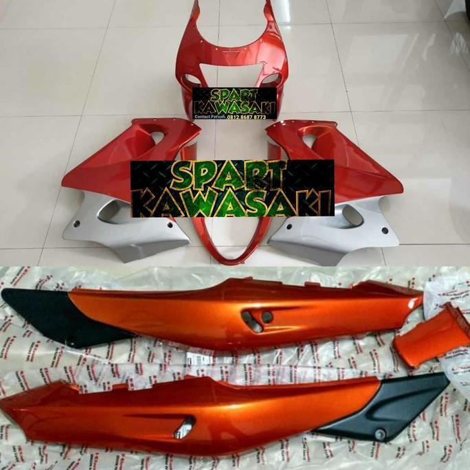 Body fairing fering atas bawah depan belakang Ninja RR old 150 Oren
