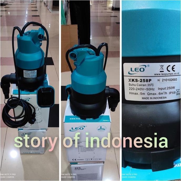 MESIN POMPA CELUP SIRKULASI OTOMATIS KOLAM SEDOT AIR BANJIR LEO 250 W HEMAT