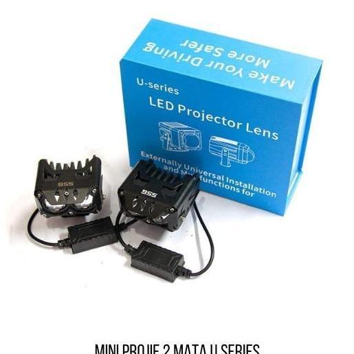 LAMPU LED MOBIL 2 MATA LAMPU PROJIE LED CREE DUAL MINI PROJIE U SERIES 2 WARNA CAR FOG LAMP TERBAIK