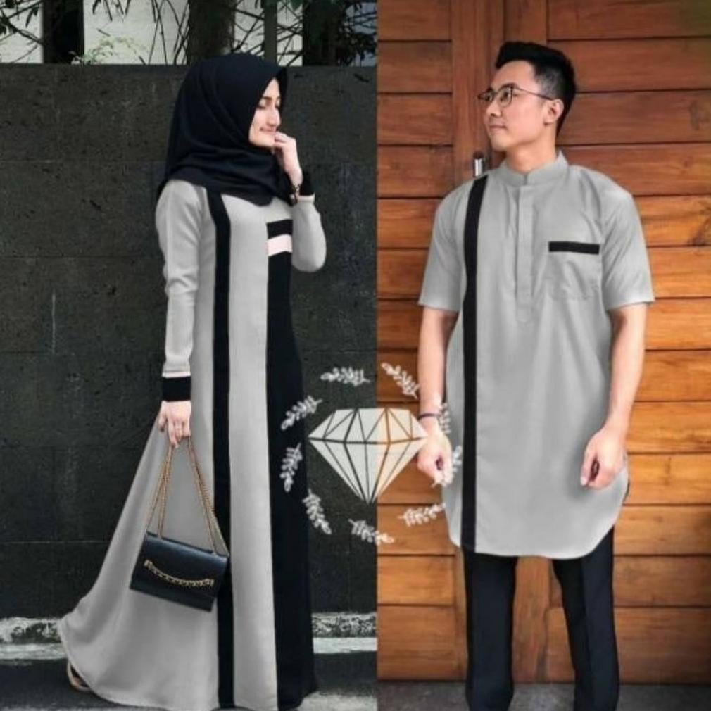 DISKON COUPLE SOHMA SARIMBIT LEBARAN HAFIZ & HAFIZAH FAMILY - COUPLE GAMIS ARIELLUNA - GAMIS LEBARAN
