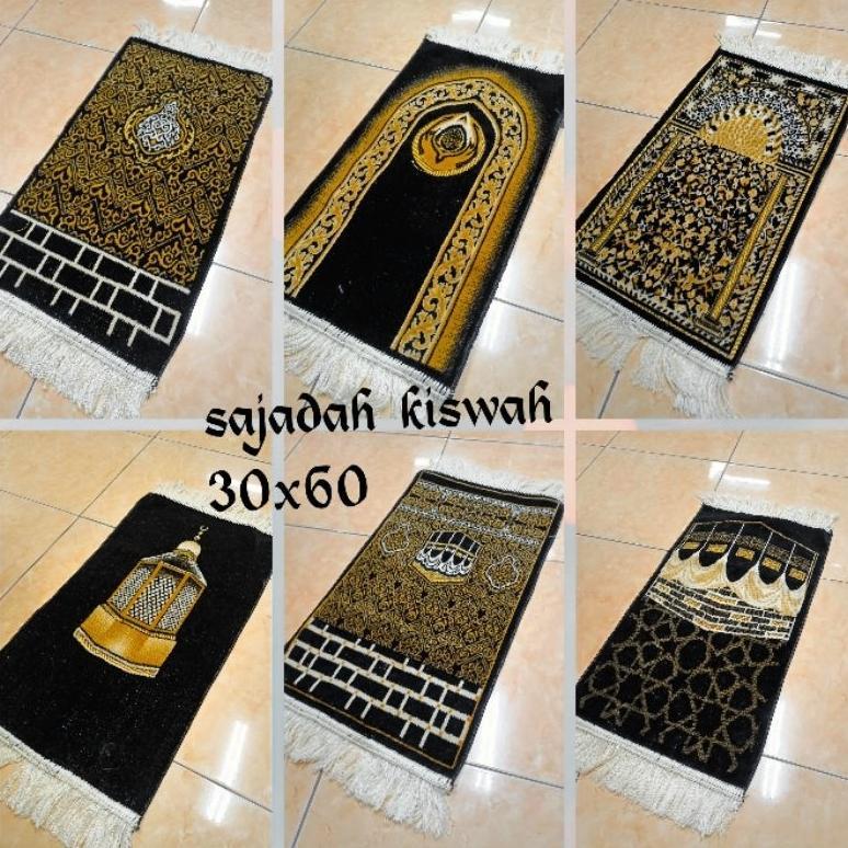 ORIGINAL SAJADAH MUKA TURKI BLUDRU HALUS 35X60 MOTIF KISWAH  / SAJADAH SUJUD / SAJADAH KECIL / SAJAD