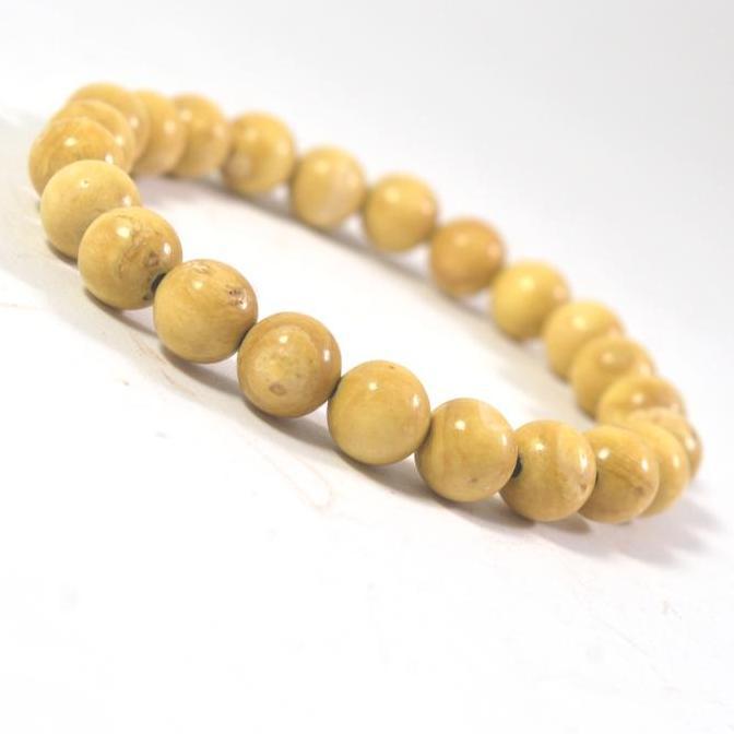 Gelang Akarbahar Putih  Asli Tali Karet Elastis (TERBAIK) (TERBARU) (TERMURAH)