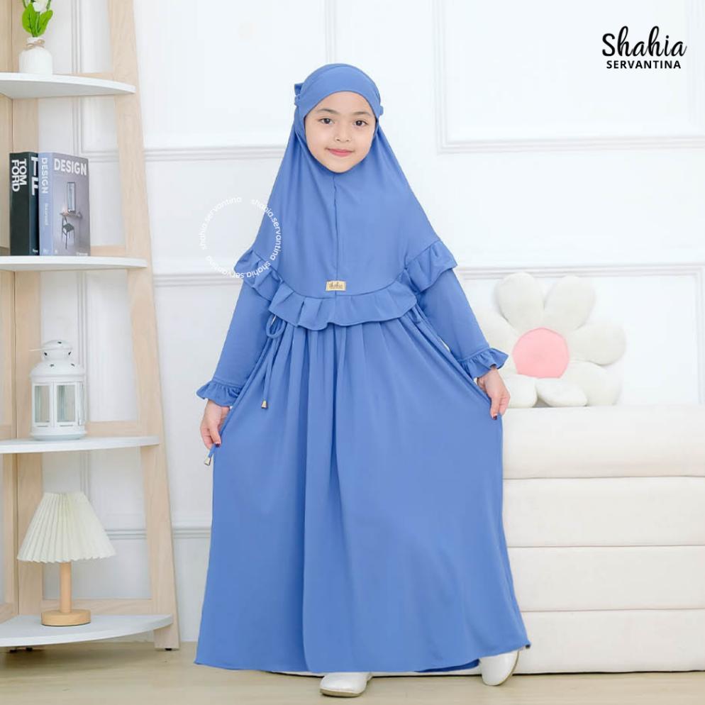 TERLARIS Shahia Servantina - [Satu Set Jilbab] Zivana Set Dress Gamis Anak Perempuan