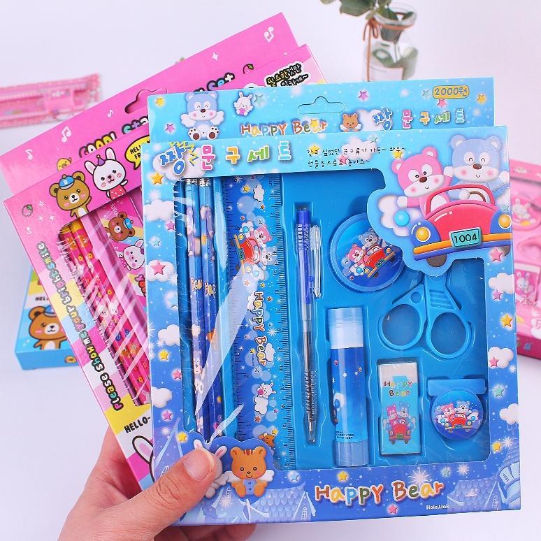 2009 Pencil Set 9 In 1 Alat Tulis Sekolah Anak Lengkap