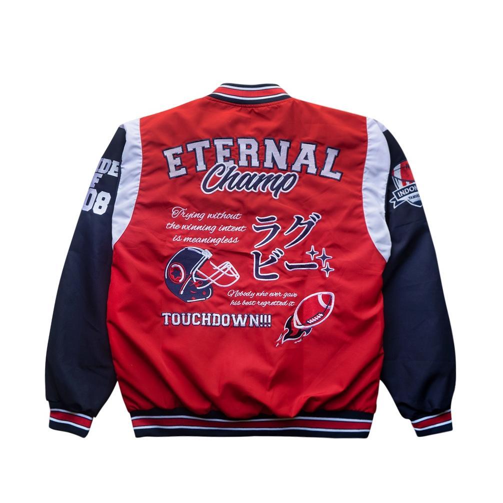 original miscast varsity jaket vintage eternal red