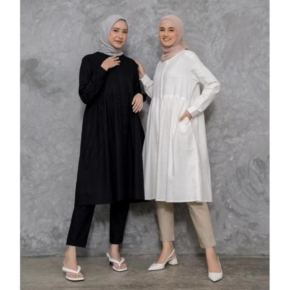 VALUE PACK Long Tunik Zahra Rayon Twill Busui Friendly