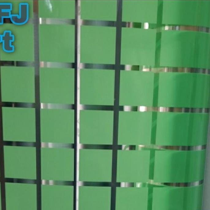 3D stiker motif kotak gliter tanpa spasi premium dekorasi variasi kaca