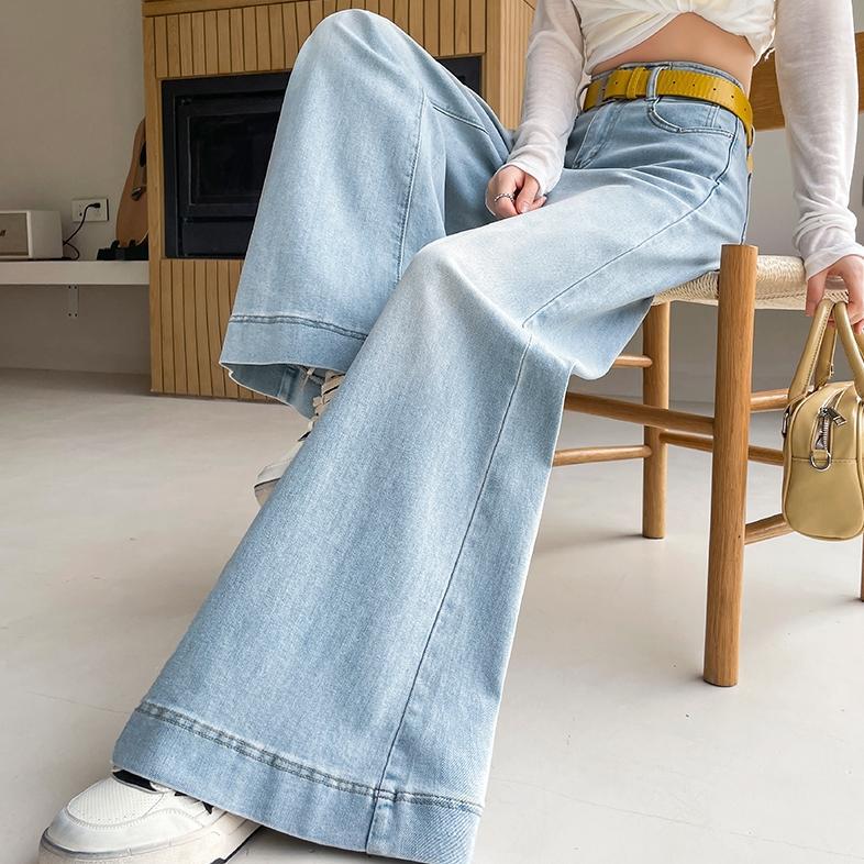 Exclusive Celana  Putih Cutbray Jeans Panjang Wanita Celana Pinggang Tinggi Celana Kulot Jeans Putih