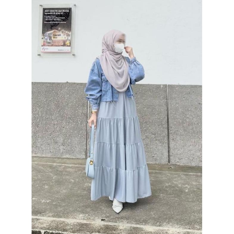 Discount Inner Dress Susun // Dalaman Gamis Tanpa Lengan // Iner Dress Rempel Premium