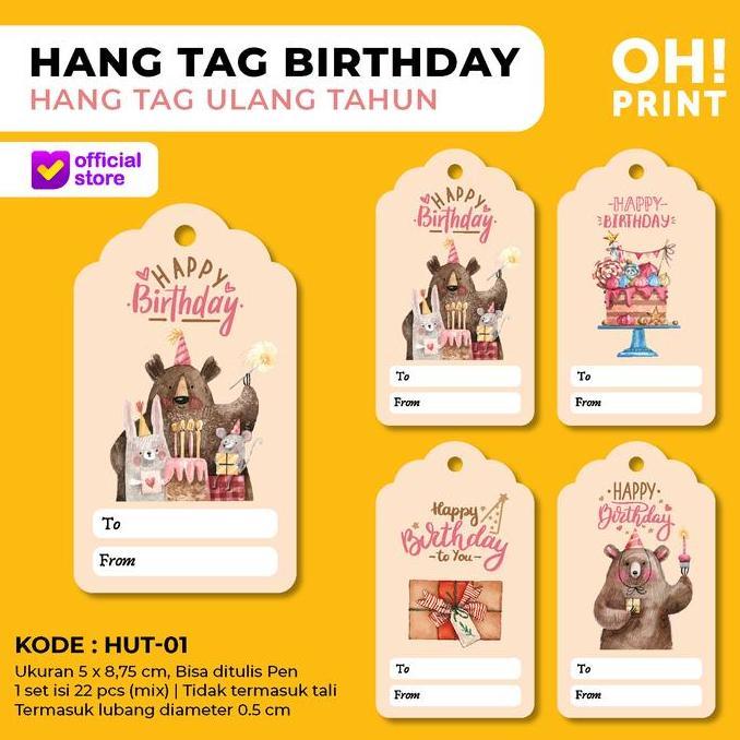Hang Tag Ulang Tahun | Birthday Hang Tag