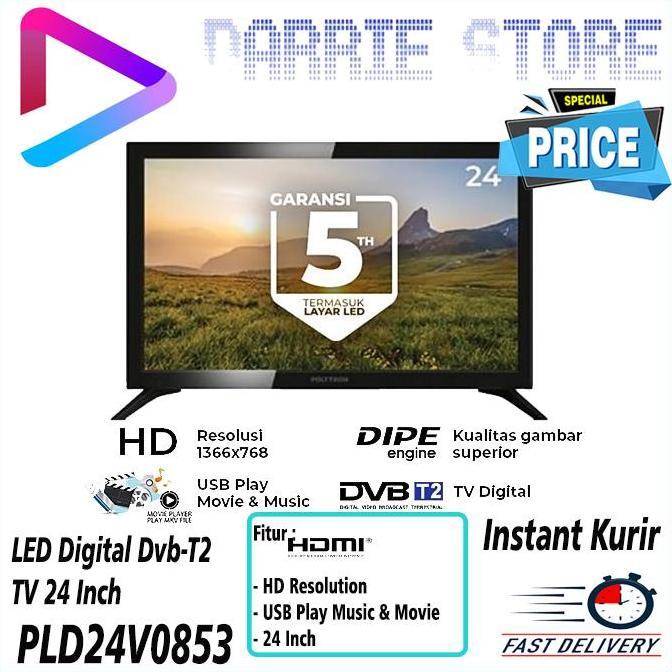 POLYTRON TV 24 INCH PLD24V0853 Led digital dvb-t2 TV 24 Inch PLD 24V0853