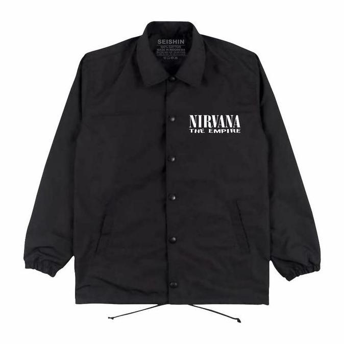 Seishin Jaket Coach Nirvana the empire black jacket
