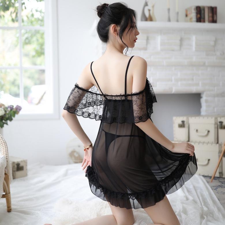 Promo Lingerie Sexy Seksi Sabrina Style All Size Transparant Jumbo Baju Tidur Wanita Seksi Lr10 Sl-7