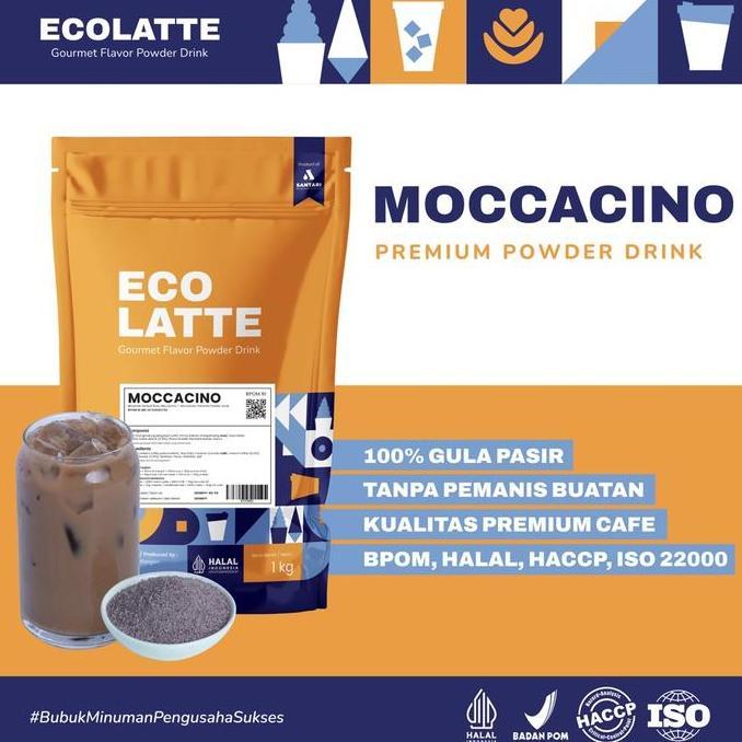 Ecolatte Moccacino 1Kg Bubuk Serbuk Minuman Powder Drink Aneka Rasa Murah Instan Untuk Usaha Umkm Ha