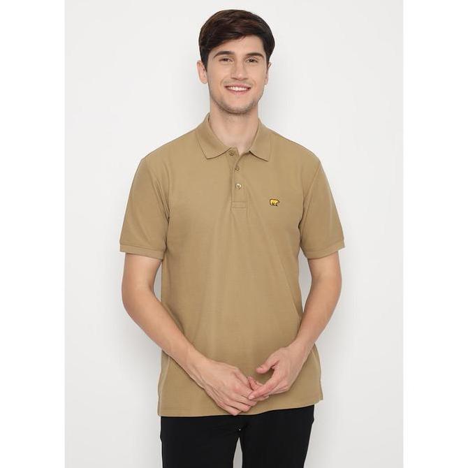 Jack Nicklaus Scotts Polo Shirt Pria Regular Fit Khaki