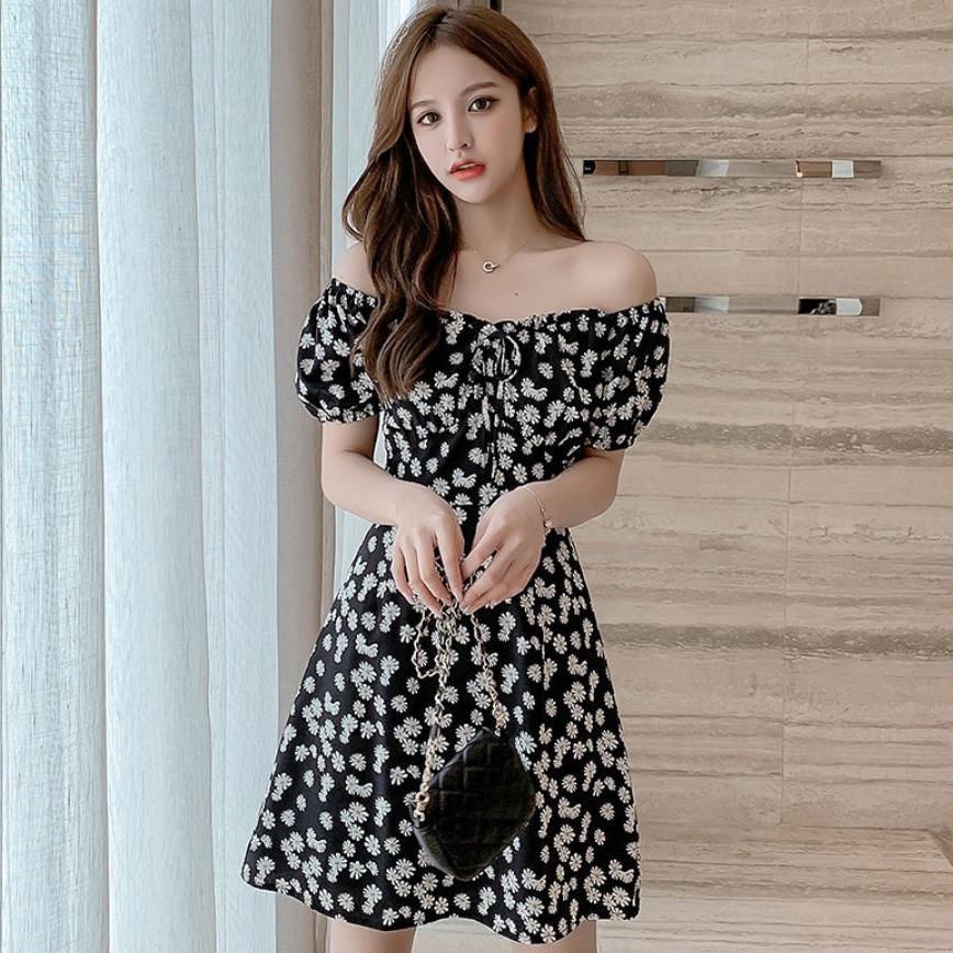 Flash Sale Dress Korea Daisy Bunga-Bunga Hyget Super Fit L