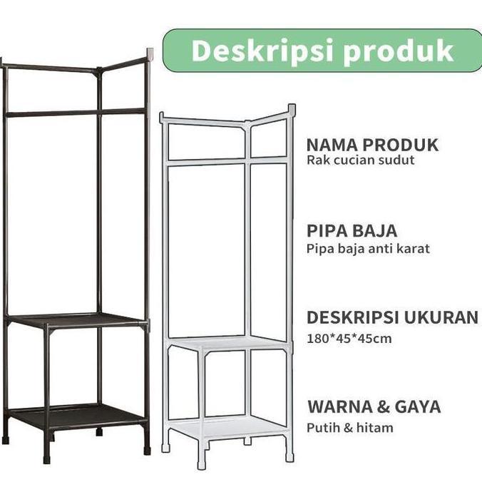 COD Rak GantunganBaju Sudut Stand Hanger Rak Hanger Sudut Serbaguna Hanger Rak Gantung Baju Serbagun