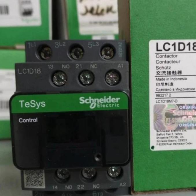 kontaktor Schneider Lc1d18 contaktor LC1D18/ LC1D18M7 220V Diskon