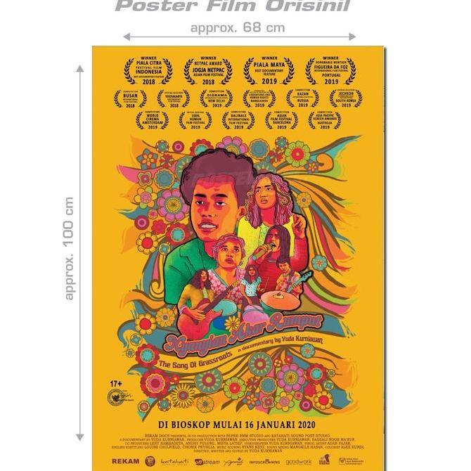 Poster Film Nyanyian Akar Rumput - Original Indonesian 1Sh. 68X100 Cm