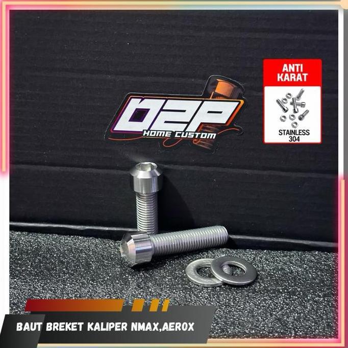 BAUT KALIPER BREKET KALIPER BELAKANG NMAX AEROX L STAINLESS MODEL TITANIUM CUSTOM HANDMADE TERMURAH