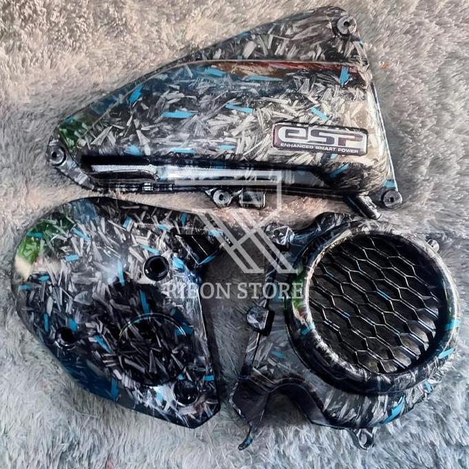 PAKET BEAT DELUXE SCOOPY NEW GENIO 2020-2024 KARBON FORGED BIRU CARBON FORGED BEAT NEW SCOOPY NEW GE