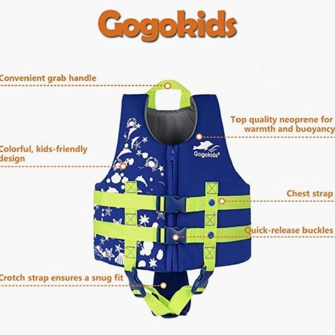 GOGOKIDS Life Jacket Vest Kids -  Pelampung Renang Snorkeling Anak TS
