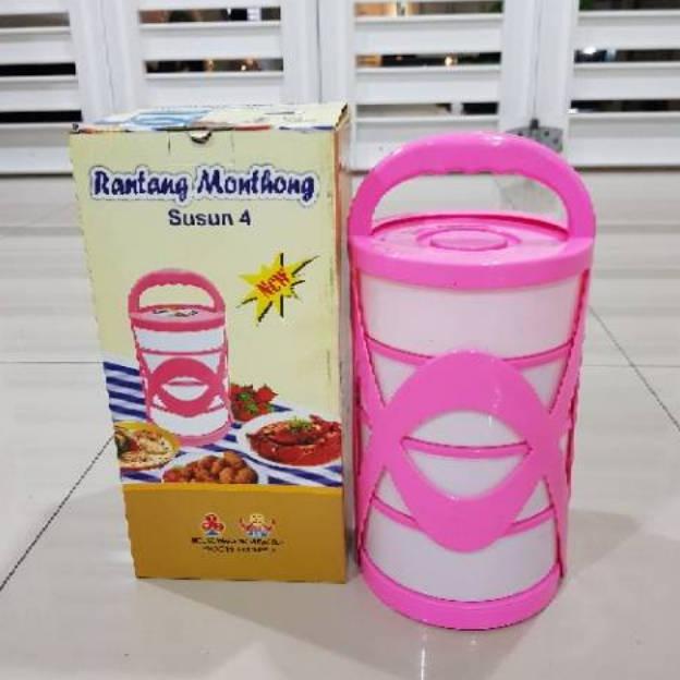 Hot Product Rantang Monthong Susun 4 / Rantang Susun / Rantang Plastik / Rantang Susun Piknik / Rant