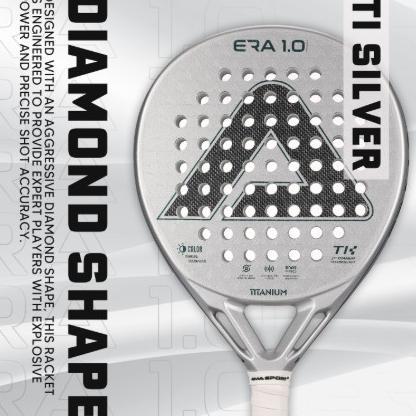 BESTPROMO Raket Padel AMASPORT ERA 1.0 TITANIUM Original 18K Carbon, Power Rebound