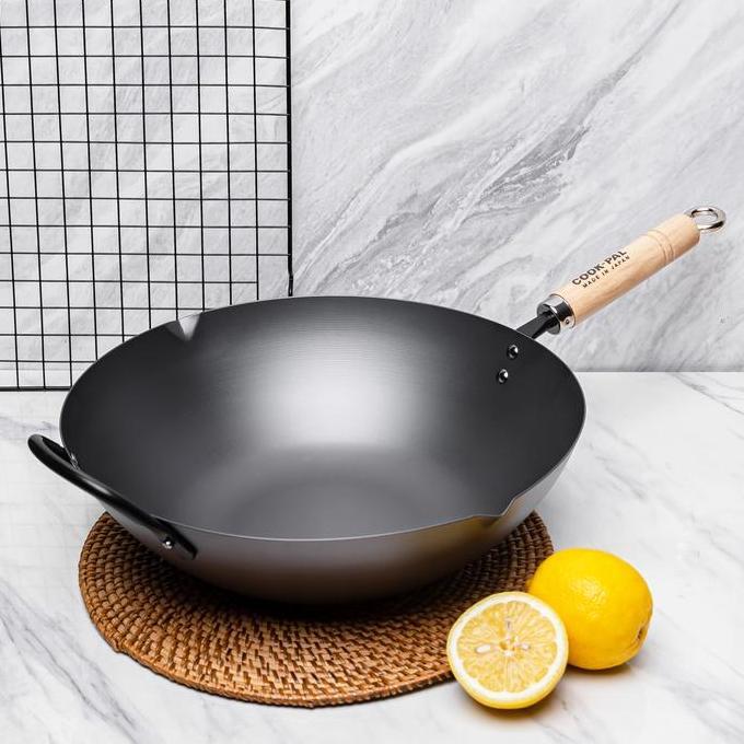 Wajan Jepang YOSHIKAWA Carbon Steel Beijing Wok COOK-PAL