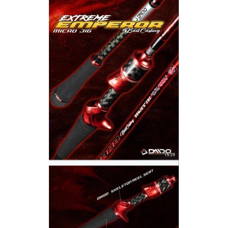 joran micro jig daido extreme emperor 662 micro jigging solid carbon pe 02 60 coblos bottom emperor 