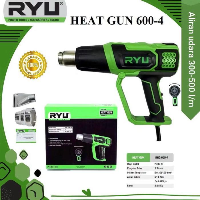 Ryu Heat Gun Rhg 600-4 Mesin Pemanas Heatgun Blower Pemanas Air Hot Gun Asli Original Ryu New Stok
