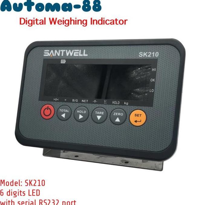 AMC SANTWELL SK210 WEIGHING INDICATOR AC 220V INCLUDE BATEREI CHARGE
