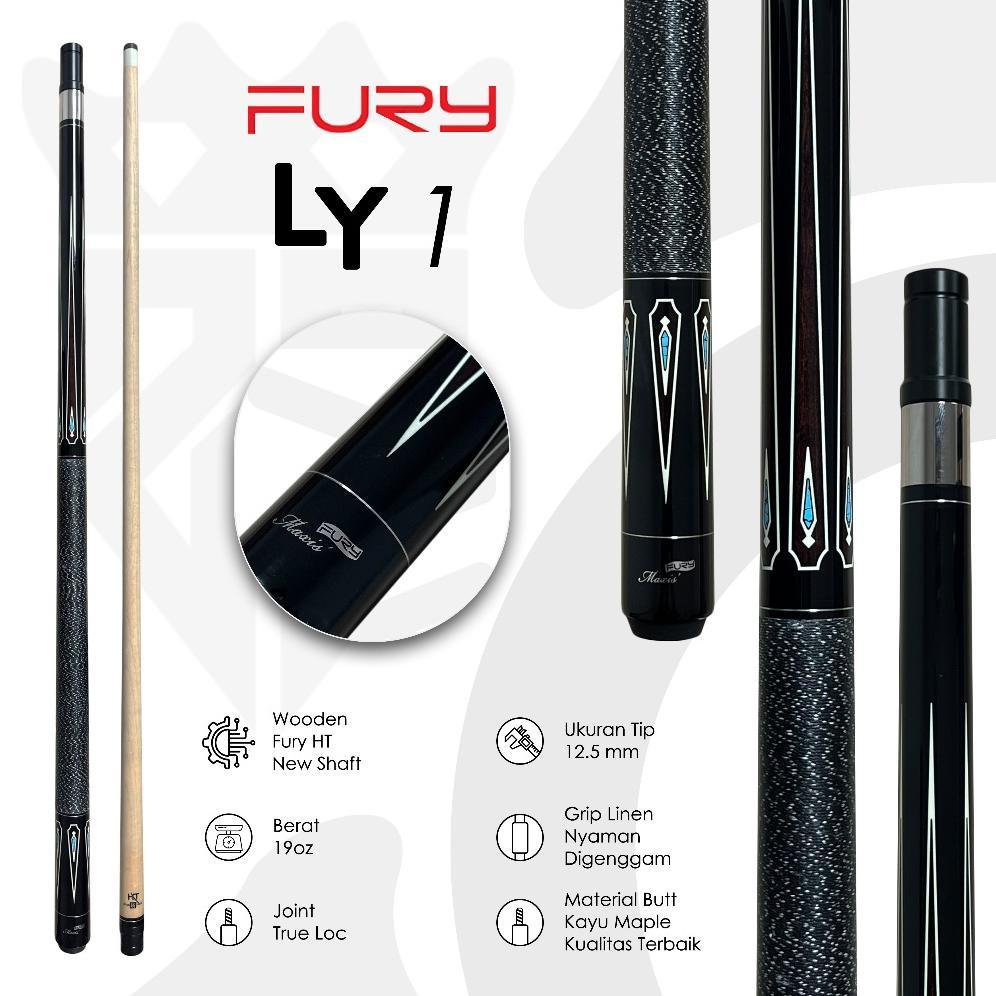 NEW DEALS FURY LY SERIES STICK BILLIARD MAPLE CUE LOW DEFLECTION/PLAY CUE ORIGINAL FURY STIK BILIARD