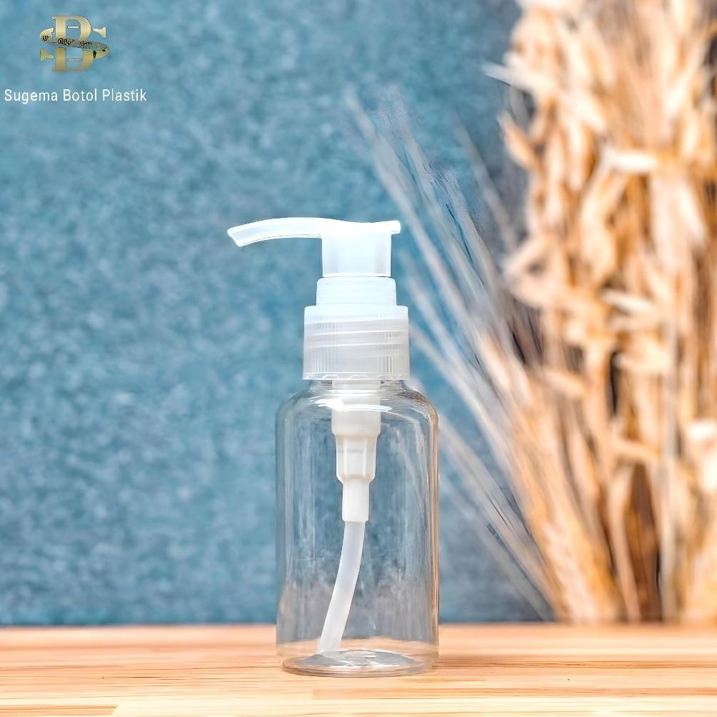 BestPromo Botol Pump 60Ml Bening / Botol Plastik 60 Ml Pet Kecil Tutup Pump Lotion