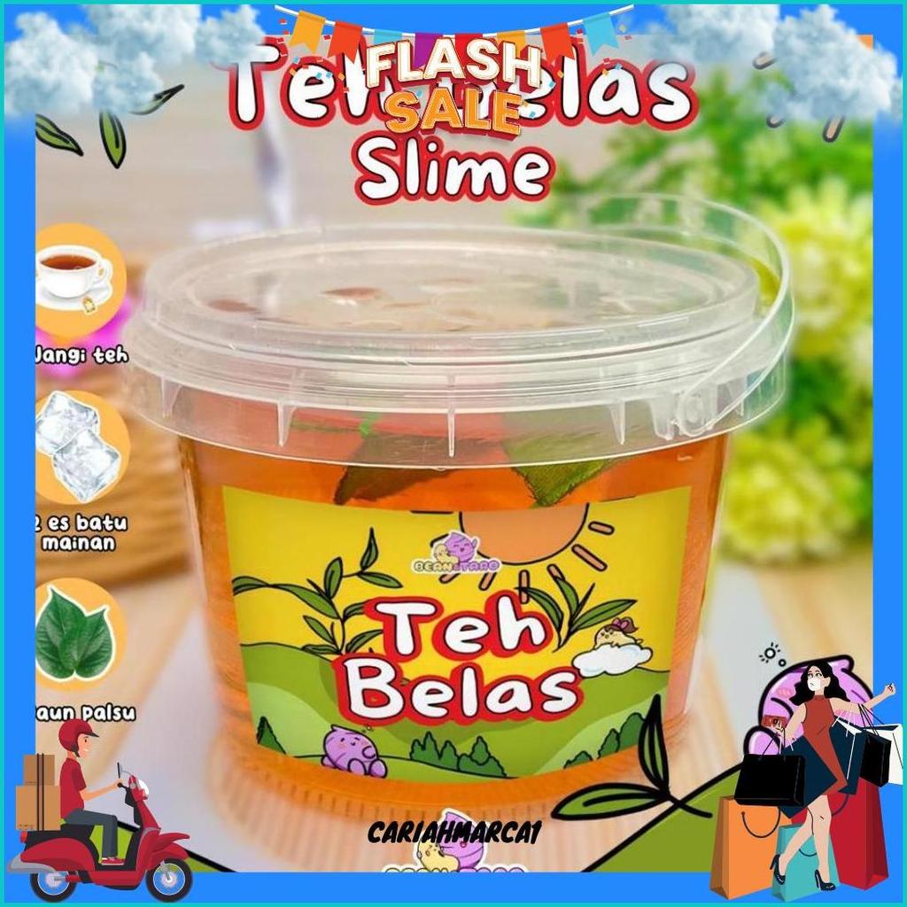 Teh Belas Slime By Slime Bintaro || Slime 500 Ml || Slime Pake Batu Es || Es Teh Slime || Slime Minu